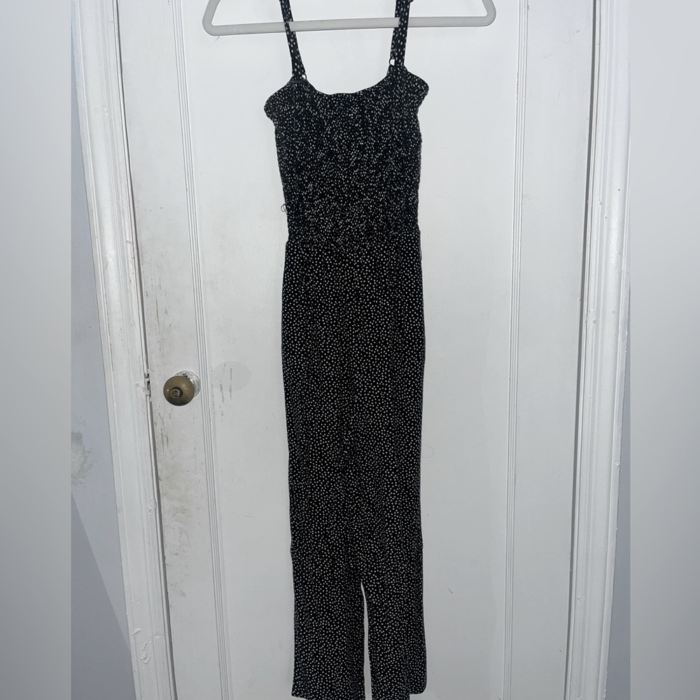 Black polka dot ribbed Old Navy Jump suit